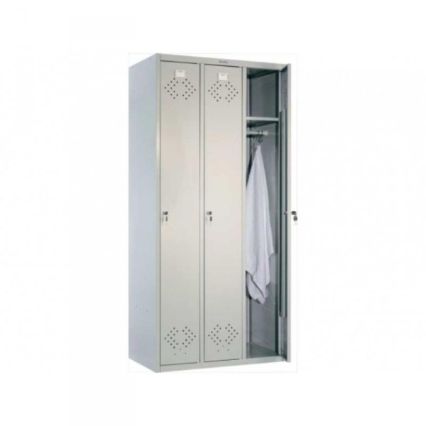 Металлический шкаф для одежды, трехсекционный 1860х900х500 мм